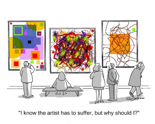'I know the artist has to suffer, but why should I?'