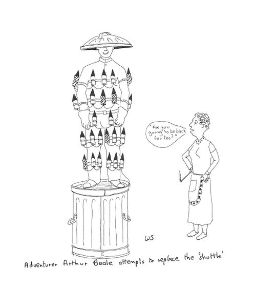Adventurer Arthur Beale attempts to replace the 'shuttle'.