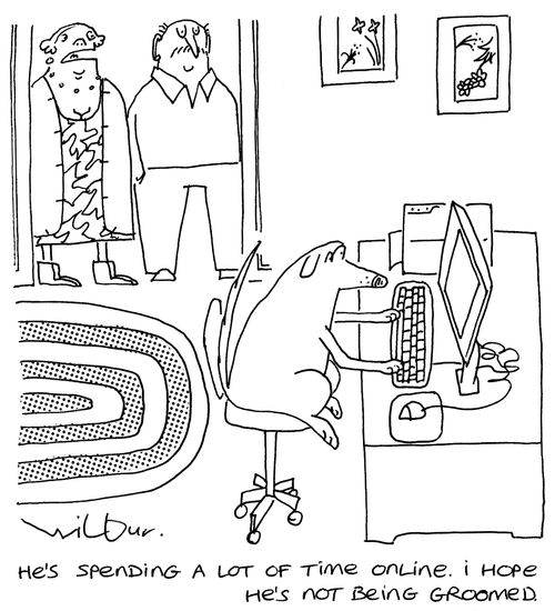 'He's spending a lot of time online. I hope he's not being groomed.'