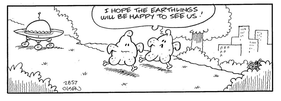 'I hope the earthlings will be happy to see us!'