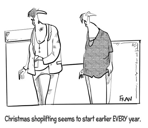 Christmas shoplifting seems to start earlier every year.