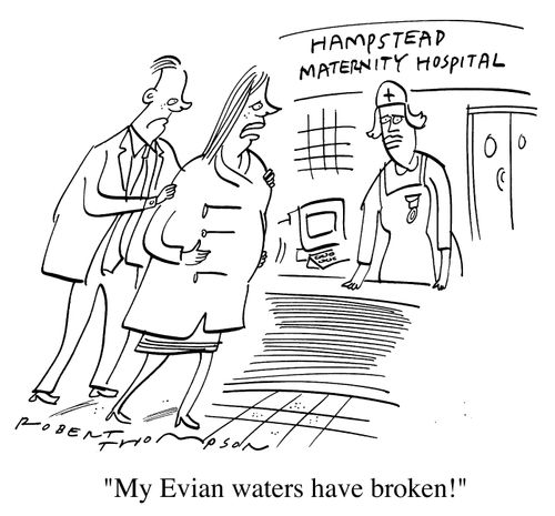 Smart Suburban Maternity Hospital - "My Evian waters have broken."