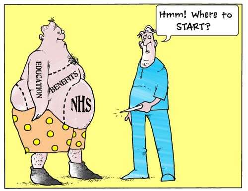 Coalition cuts: 'Hmm! Where to START?'