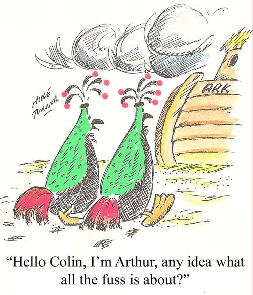 'Hello Colin, I'm Arthur, any idea what all the fuss is about?'