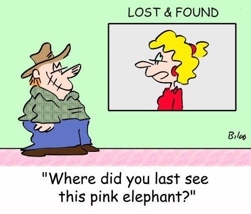 LOST & FOUND, 'Where did you last see this pink elephant?'