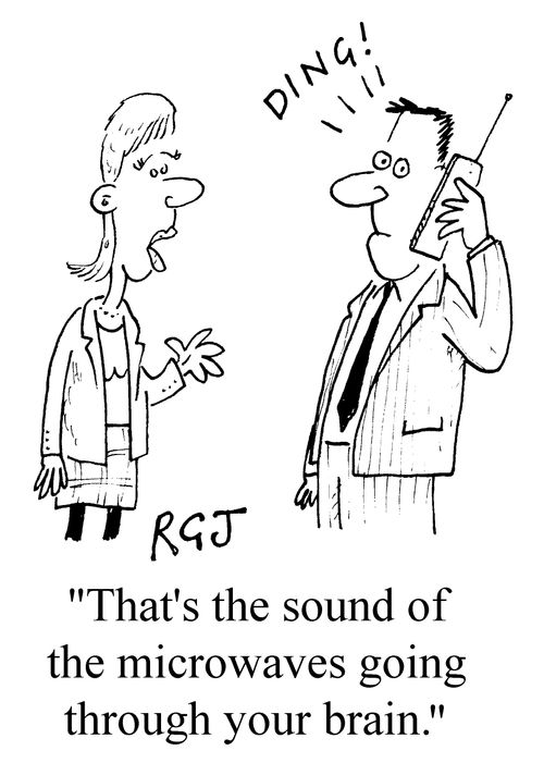 That's the sound of the microwaves going through your brain