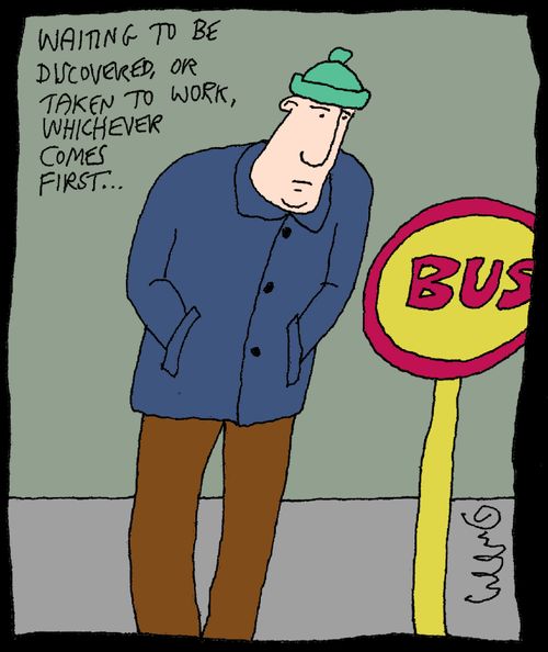 Waiting to be discovered, or taken to work, whichever comes first...