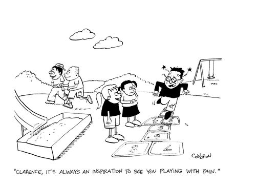 'Clarence, it's always an inspiration to see you playing with pain.'