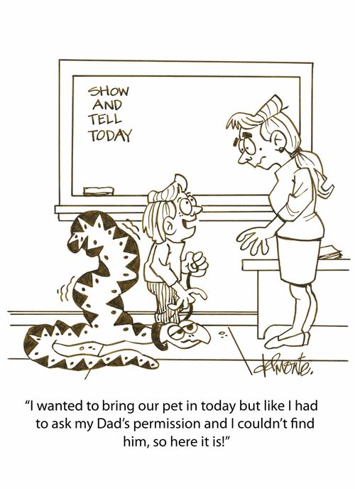 'I wanted to bring our pet in today but like I had to ask my Dad's permission and I couldn't find him, so here it is!'