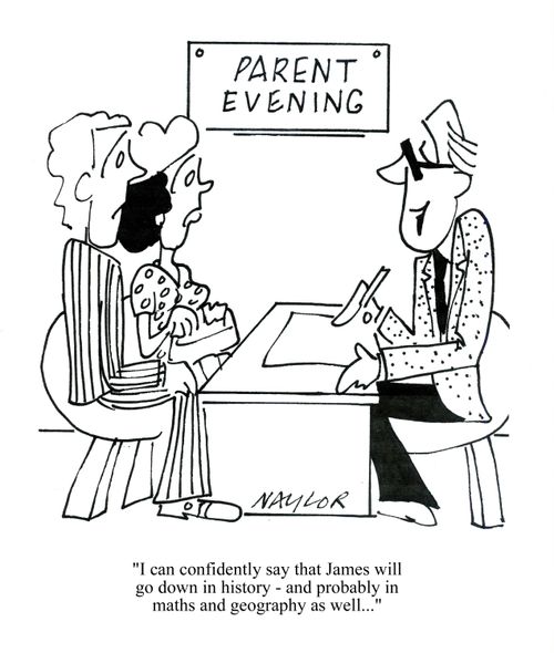 'I can confidently say that James will go down in history - and probably in maths and geography as well...'