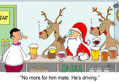 'No more for him mate. He's driving.'
