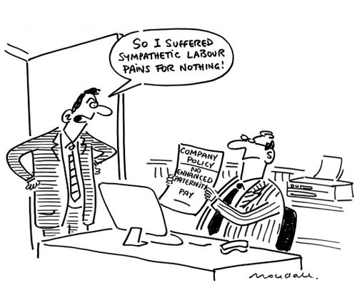 "So I suffered sympathetic labour pains for nothing!"