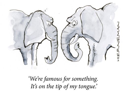 'We're famous for something. It's on the tip of my tongue.'