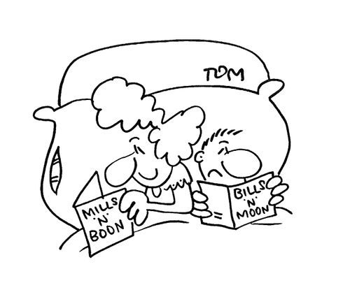 Reading in Bed.