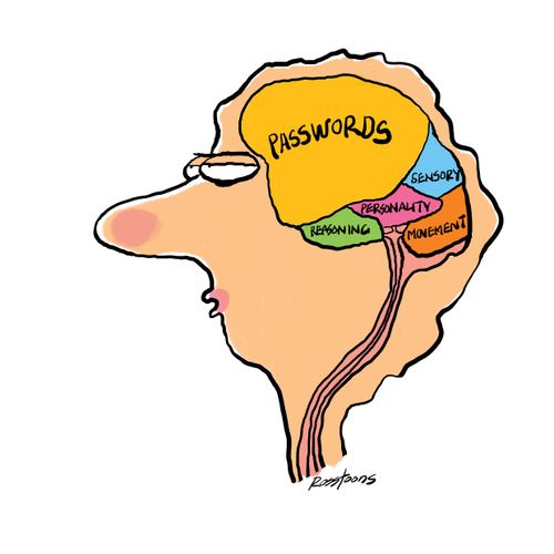 The portion of your brain dedicated to passwords.