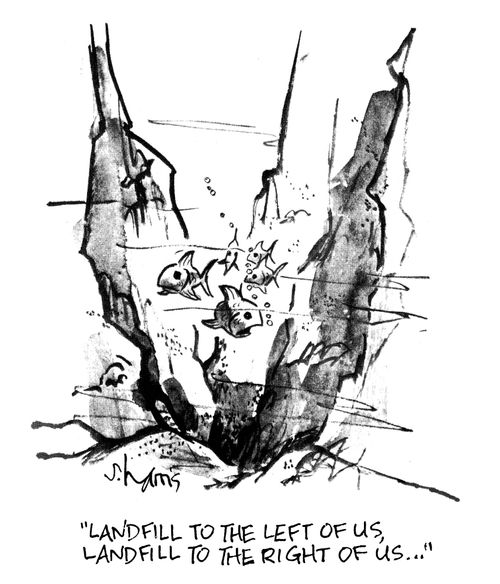 Landfill to the left of us, landfill to the right of us...