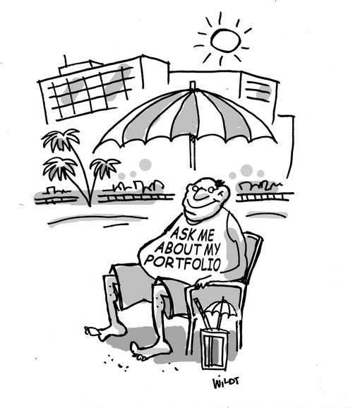 'Ask me about my portfolio.'