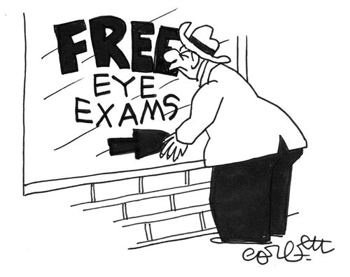Free eye exam.