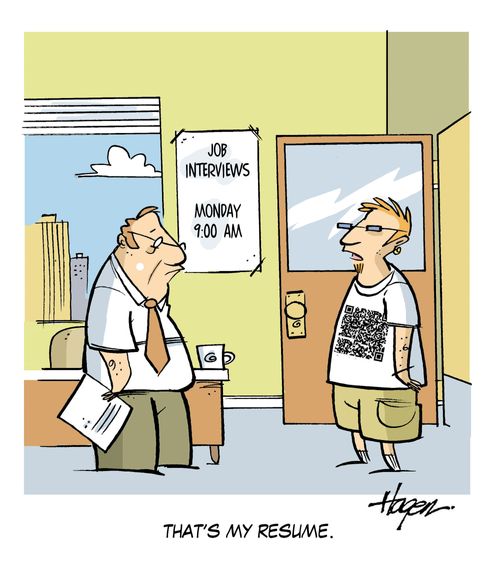 'That's my resume.'