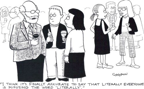 'I think it's finally accurate to say that literally everyone is misusing the word 'literally'.'