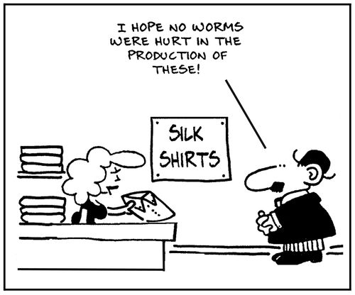 'I hope no worms were hurt in the production of these.'