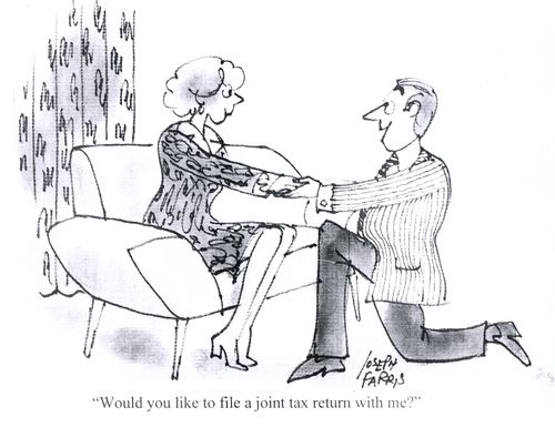 'Would you like to file for a joint tax return with me?'