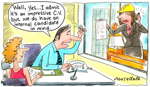 "...mpressive C.V.but we have an internal candidate in mind."