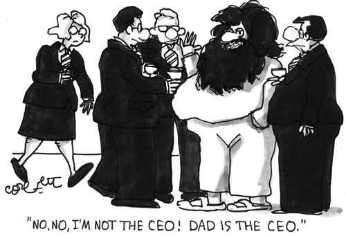 'No, no, I'm not the CEO! Dad id the CEO.'