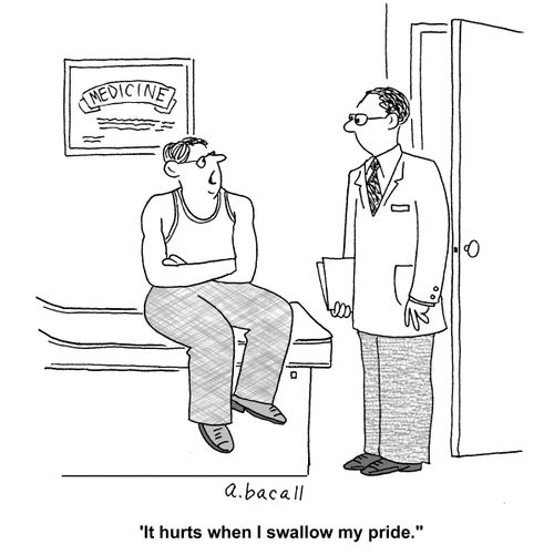 'It hurts when I swallow my pride.'