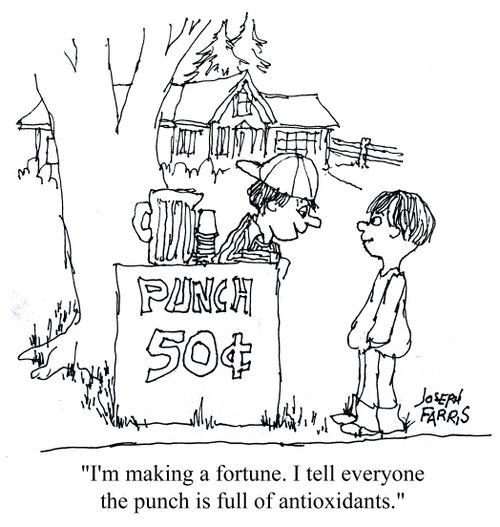 'I'm making a fortune. I tell everyone the punch is full of antioxidants.'