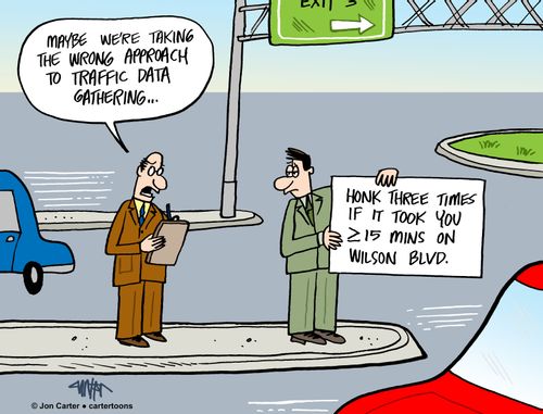 "Maybe we're taking the wrong approach to traffic data gathering..."