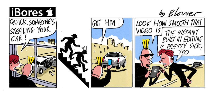 iBores: 'Quick, someone's stealing your car!'