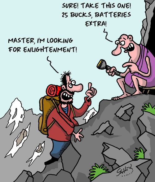 "Master, I'm looking for enlightenment!"