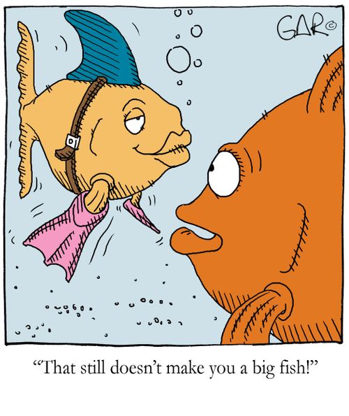 'That still doesn't make you a big fish!'