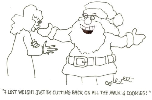 'I lost weight just by cutting back on all the milk and cookies!'