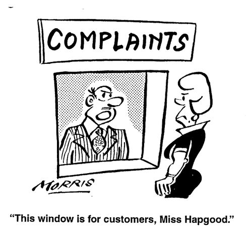 This window is for customers, Miss Hapgood