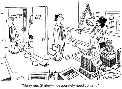 'Marry me, Shirley - I desperately need content.'
