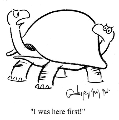 'I was here first!'