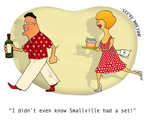 "I didn't even know Smallville had a set!"