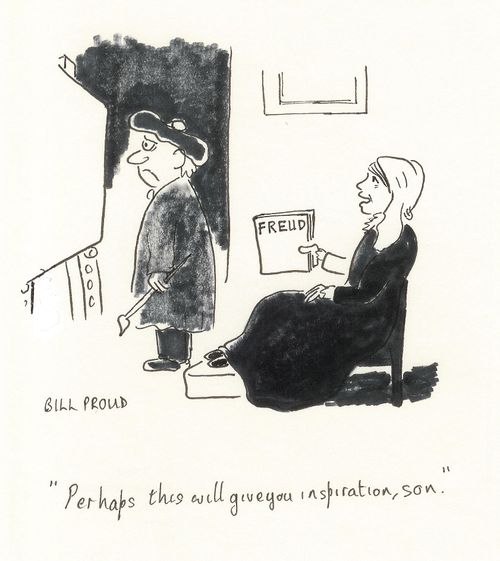'Perhaps this will give you inspiration son?'