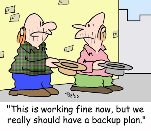 'This is working fine now, but we really should have a backup plan.'
