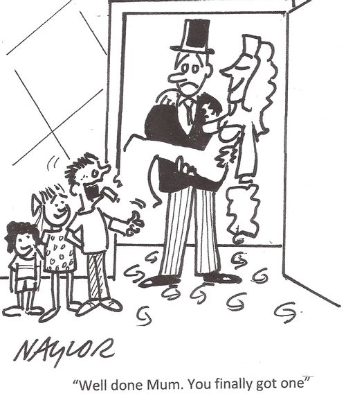 'Well done Mum. You finally got one.'