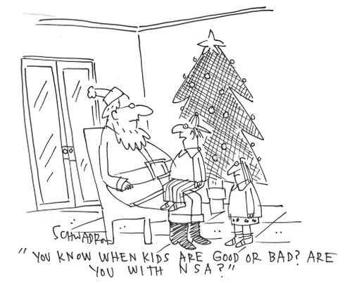'You know when kids are good or bad? Are you with NSA?'