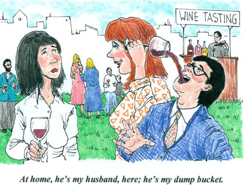 'At home, he's my husband, here; he's my dump bucket.'