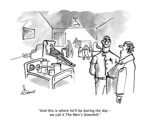 "And this is where he'll be during the day - we call it The Men's Downhill."