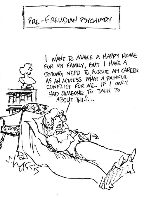 'I want to make a happy home for my family, but I have a strong need to pursue my career as an actress.  What a painful conflict for me.  If I only had someone to talk to about this.' 