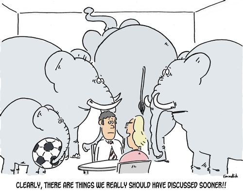 "Clearly, there are things we really should have discussed sooner!"