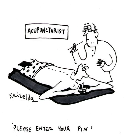 Acupuncturist - 'Please enter your pin'.