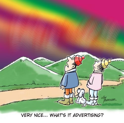'Very nice... what's it advertising?'