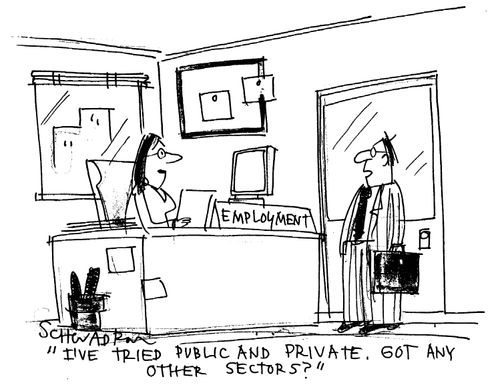 Employment - 'I've tried public and private. Got any other sectors?'